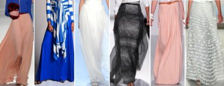 Модные длинные юбки на весну и лето 2014